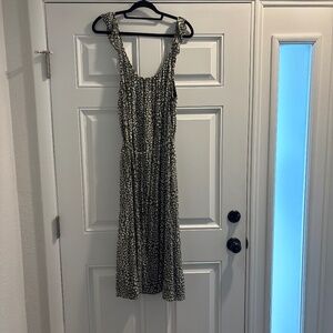 Loft Printed Green Midi Dress